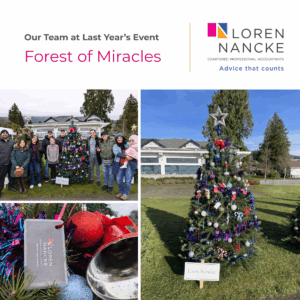 Loren Nancke will be decorating a tree for the Forest of Miracles 2025 on November 29 in West Vancouver, BC