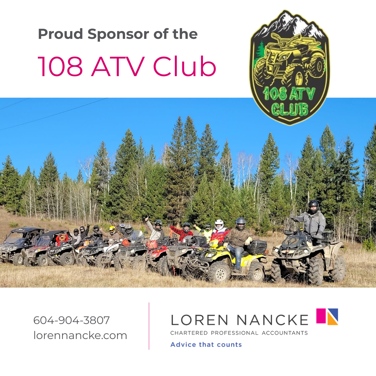 Proud Sponsor of the 108 ATV Club